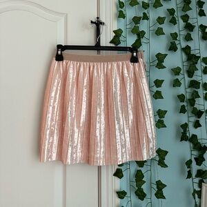NWT Girls Pink Velvet Skirt